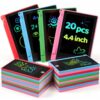 Mini 4.4 Inch LCD Writing Tablet for Kids, Bulk Doodle Board Drawing Tablet for Kids, Colorful Educational Learning Toys for Classroom, Birthday Gifts for Boys and Girls Aged 3-8 (20)