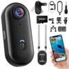 Mini Action Cam 4K, 64GB Body Cam WiFi Sports Camera, Wearable POV Camera, Portable Helmet Camcorder Thumb Size, Hands-free Recording, 30m Waterproof for Vlogging Cycling Swimming Hiking Petting