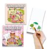 Mini Coloring Book for Adults, 2-Pack Travel Small Coloring Books, Pocket Size Adults Relaxation Coloring Books Stress Relief Adult Mini Coloring Book (Pink+Peachpuff)