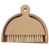 Mini Dustpan and Brush Set, Wooden Handheld Broom with Smooth Finish, Beech Wood Desk Cleaning Kit, Compact for Kitchens, Offices, and Workshops