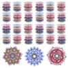 Mini Fidget Spinners Bulk, Retro Mandala Party Favors for Kids - Vintage Acrylic Sensory Toys for Classroom Prizes, Aesthetic Goodie Bag Fillers, Unique Pinata Stuffers (24)