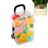 Mini Fruits Luminous Fruit Figurines with Suitcase