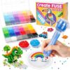 Mini Fuse Beads Kit for Adults 14400 PCS - Tiny 2.6mm Beads (NOT Standard 5mm) -Inclusion 1 Bead Dispenser Pen,48 Colors, 4 Pegboards, 2 Tweezers And so on perler bead kit -Bulk Pixel Art Craft