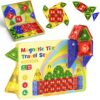Mini Magnetic Tiles for Kids Travel: 40PCS Portable Building Blocks