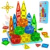 Mini Magnetic Tiles Travel Set with Case, STEM Kids Toys for Ages 3-5 4-8