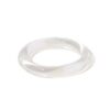 Minimalist Resin Band Ring for Women, Lightweight Colorful Acrylic Finger Rings, Trendy Stackable Resin Jewelry in Tortoiseshell Amber Clear Pink Blue, Stylish Modern Accessory Gift (Iridescent Clear)