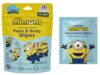 Minions Individually Wrapped Travel Body Wipes 30 Count, 99.5% Water-Based, pH Balanced, Hypoallergenic, Fragrance-Free, Gentle for Sensitive Skin
