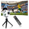 Mini Outdoor Projector with WIFI and Bluetooth, Native 720P Smart Projector, 360° Rotation Auto Keystone, Portable Projector Compatible with Smartphone, Laptop, HDMI, USB