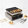 Mini Pancake Maker 25 Holes, 900W Electric Pancake Machine with Adjustable 50-300°C Temp & 5-Min Timer, Non-Stick Stainless Steel Commercial Snack Maker for Home, Kitchen & Dessert Shops ﻿
