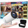 Mini Projector, Native 1080P Portable Projector with Carrying Case, 4K Support, 270°Rotatable Outdoor Movie Proyector, Home Theater Projector Compatible with Phone/TV Stick/Laptop/PS4/HDMI/USB