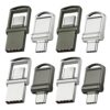 Mini USB Flash Drive 16GB x 8-Pack, USB C & USB A Dual Drive USB Stick, Thumb Drive with Swivel Cover, External Storage Memory Stick for iPhone 17/16/15, Android, Computers, iPad and More