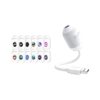 Mini USB Powered Moon Star Projector Night Light, Adjustable Gooseneck Space Projection Lamp, Interchangeable Nebula Planet Slides, Starry Sky Ambience Light, Creative Room Decor