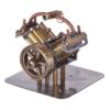 Mini V4 4-Cylinder Steam Engine Model Without Boiler, 90x85x70mm Metal Live Steam Motor for Model Ship Car, STEM Learning & Physical Experiment Demonstration for Adults