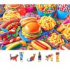 MINIWAN 500 Piece Puzzle for Adults, Hamburger Jigsaw Puzzles, 23x15 in