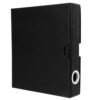 minkissy A5 2-ring Binder with Card Pockets Shells, Black Pp Material, Built-in Divider for Added Protection and Anti-slip Function, for School and Collectible Card Storage