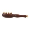 minkissy Sandalwood Face Gua Sha Tool with Massage Beads and Ergonomic Curves, Wooden Wide Tooth Scalp Massager Comb for Hair and Scalp Stress Relief, Facial and Neck Care