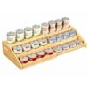 MINO ANT Expandable Can Rack Organizer for Pantry，3-Tier Bamboo Adjustable Can holder Holds Up to 24 Cans，pantry organizers and storage for Cabinet and Kicthen Countertop
