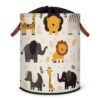 Mintoprints Tropical Animal Laundry Hamper with Drawstring