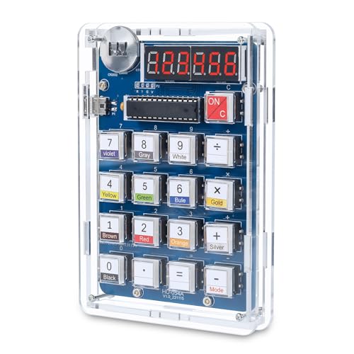 MIOYOOW Soldering Practice Kit, 6-Digit LED Display DIY Calculator & Resistor Decoder STEM Electronics Solder Project for Students Learning