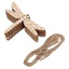 Mipcase 50 Sets of Wooden Unfinished DIY Craft Wood Slices for Painting and Decorating, Rustic Look Wood Pieces with Unique Cutout Shapes, Sturdy and Not Easy to Damage, for Wall or Door