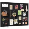 Miratino Large Bulletin Board, Cork Boards for Walls with Frame, Pin Display Board Vision Board for Home School Office Decor(Black)
