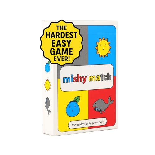 Mishy Match Award-Winning Card Game for Adults & Teens - Hilarious Brain-Melting Party Game - Fun Brain Teaser Games - Mensa Games - Funny Card Games - Fun Brain Puzzle Card Games