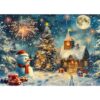 MISITU Jigsaw Puzzles 1000 Pieces for Adults Challenging Difficult Puzzles Christmas Birthday Gift Game Toys Snowman Hut 19.69 x 27.56 Inches