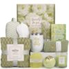 MITOJOSYEER Birthday Gift for Women, Get Well Spa Care Basket,Luxury Self Care Gift Set,Sweet Surprise for Mom, Wife, Sister and Friends (Green)