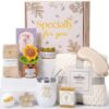 MITOJOSYEER Birthday Gift for Women,Self Care Spa Gift Basket for Women - Perfect Birthday Presents, Unique Relaxation Care Package for Mom, Sister, Bestie (White)