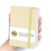 Mix Media Pad,3.5"x5.5" Small Hardcover Leather Art Sketchbook,60 Sheets(112lb/180gsm) Heavyweight Acid Free Artistic Painting Drawing Sketching Paper, Handy Pocket Journal Sketchbook.Beige