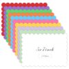 MixTeach 100 Pcs Scalloped Cardstocks 5" x 7" Rectangle Scalloped Edges Cardstock Thick Card Stock Printer Paper for Card Making, Crafts, Scrapbook, Invitations, Drawing, Printing (Multiple Colors)