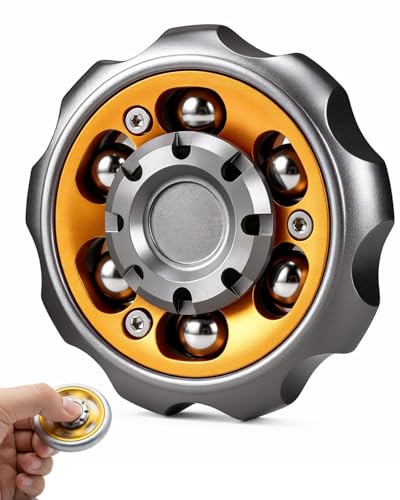 MIXTRYS Metal Spinner Fidget Toy Adults - Precision Spinner with Silent Smooth Spinning or Mechanical Sound, Anxiety Stress Relief EDC Fidget Toys for Office Desk ADHD