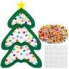 Mixweer Felt Christmas Tree Set with 800 Felt Balls DIY Christmas Tree Wall Hanging Decoration Kit Reusable Holiday Ornaments for Kids Xmas Gift Craft Activity Home Classroom Party Decor