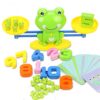 miYou STEM Math Toy Educational Balance Game and Big Counting Frog Set for School Kids Years 3 4 5 6 7