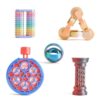MIZPLAY 3D Printed Stress Relief Toy, Anxious Fidget Toys for Adults and Teens, Focus & Relaxing Desk Toy, Portable Pocket Size for Office, School, Travel (5pcs)