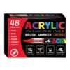 Mjaie Liquid Acrylic Marker with Soft Brush Tip Acrylic Paint Pen Dry for Card Making Painting on Paper Wood Stone Glass Direct Liquid Paint Pens