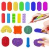 Mlife 19Pcs Sensory Fidget Toy Kits, Sensory Stickers for Adult, Textured Fidget Toys for Anxiety Relief, Autism, ADHD, Sensory Stone, Fidget Pencil Grip, Desk Sensory Strips for Classroom, Office