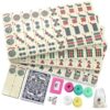 MLOHASING American Mahjong Tile Set - 166 pcs Ivory Yellow Mahjong Game Set - Include Instructions & Play-Chips for Family & Friends Gatherings