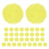 M METERXITY 35-Pack Faux Fur Pom Poms, 1.2 Inch/ 3 cm Soft Fluffy Pompoms Balls Faux Rabbit Fur with Elastic Loop for Hats/Bags/Keychains/Knitting Accessories/DIY Crafts [Yellow]
