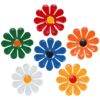 M METERXITY 6-Pack Metal Flowers Wall Decor, Metal Flower Sunflower Ornament Wall Art Hanging Decoration Garden Decor for Outside/Indoor/Patio, Fence Decorations Outdoor [Multicolor]