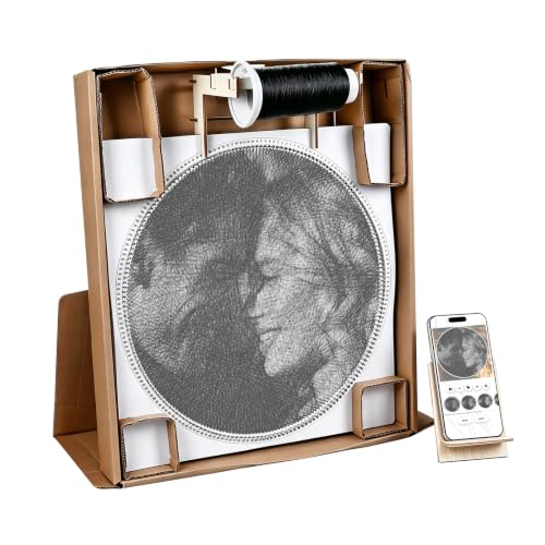 MMOBIEL Personalized String Art Kit from Your Photo Easy DIY Custom Craft Kit for Adults with Online Instructions & 14 x 14 Inch Board – All-in-One Handmade Wall Art Gift for Home Decor Wall