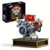 MOCBURIKU Mini V8 Engine Building Kit that Runs, 1123PCS STEM Toy