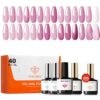 modelones Gel Nail Polish Set 330CN23， 36 Colors Gel Nail Polish + Top Coat + Matte Top Coat + Glitter Top Coat+ Base Coat