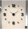 Modern Black Plexi Wall Clock | Decorative Wall Clock with 3D Numbers