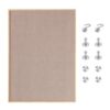 Modern Linen Magnetic Bulletin Board, Slim Frame Wall Organizer