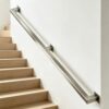 Modern Stairs Banister Silver Hand Rails Sturdy Grab Rail