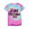 MODNTOGA Toddler Girl Boy Peace Out Pre-School Shirt 2026 Pre-School Graduation T-Shirt Last Day of School Summer Tee Tops (Purple Blue-2026, 5-6 Years)