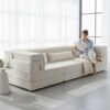 Modular Convertible Sectional Sleeper Sofa No Assembly for Living Room