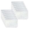 Mogoostry 12pcs A8 Binder Clear Glitter Zipper Pockets 5 Holes Coin Pouch