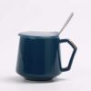 MOHOMY Coffee Mugs, Coffee Cups with Handle, Tea Mugs for Latte, Hot Tea, Cappuccino, Mocha, Cocoa, Blue Mug Set